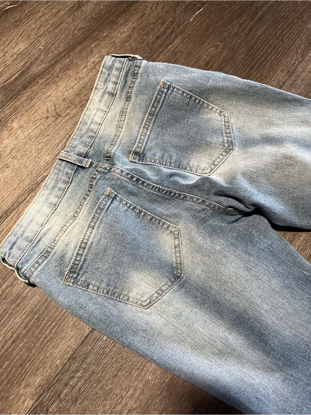 Fashion Nova Light Blue Flare Jeans - Picture 4 of 6
